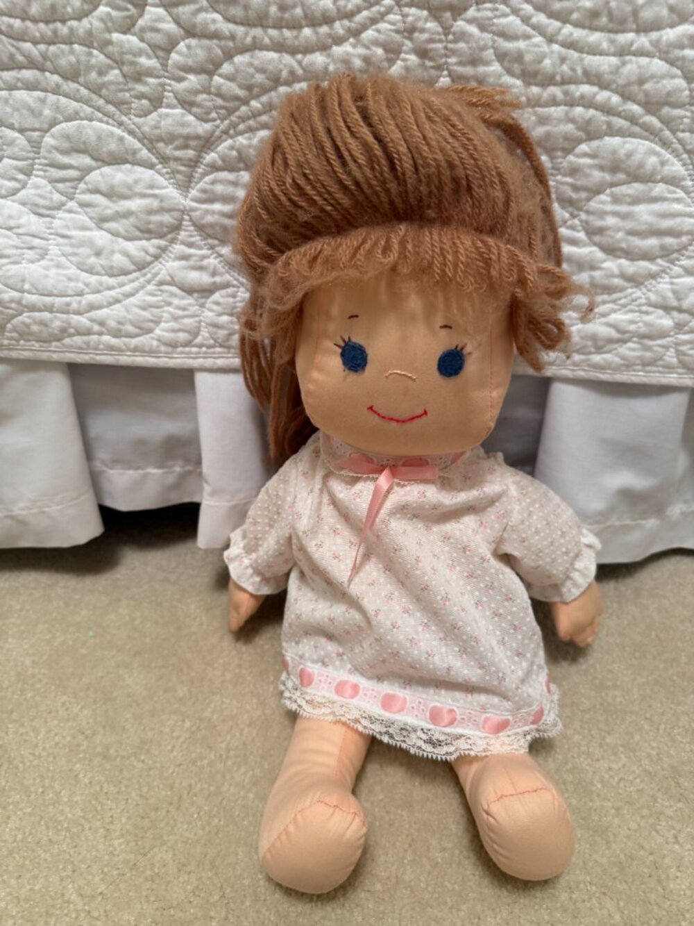 Soft, Snuggly  Handmade 18" Strawberry Blonde/Red Haired Cloth Doll